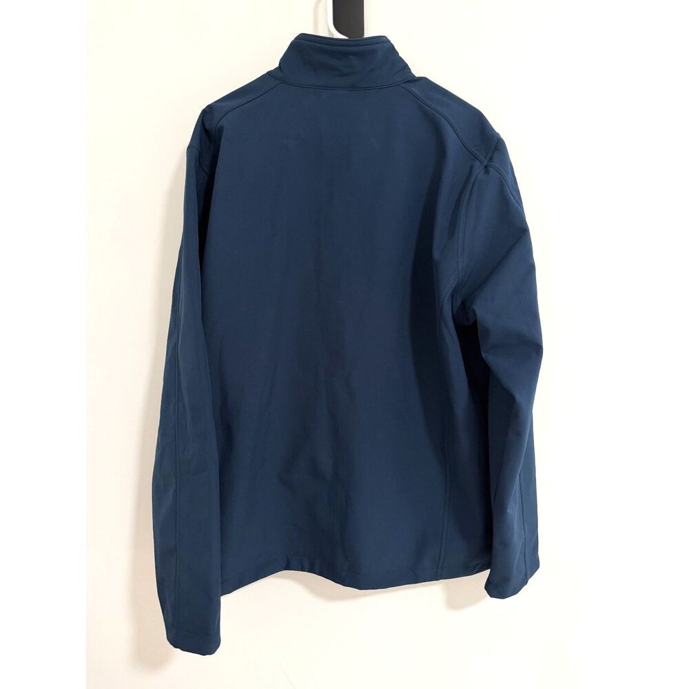 Port Authority Navy Blue Soft Shell Full Zip Fleece Lined Jacket Men's XL - Picture 2 of 10